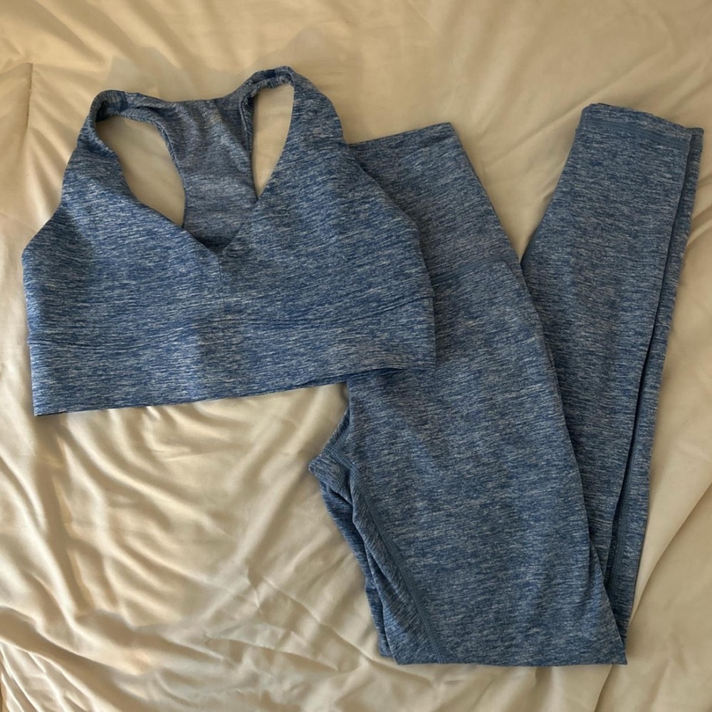 Blue Aerie Sports Bra & Legging Set